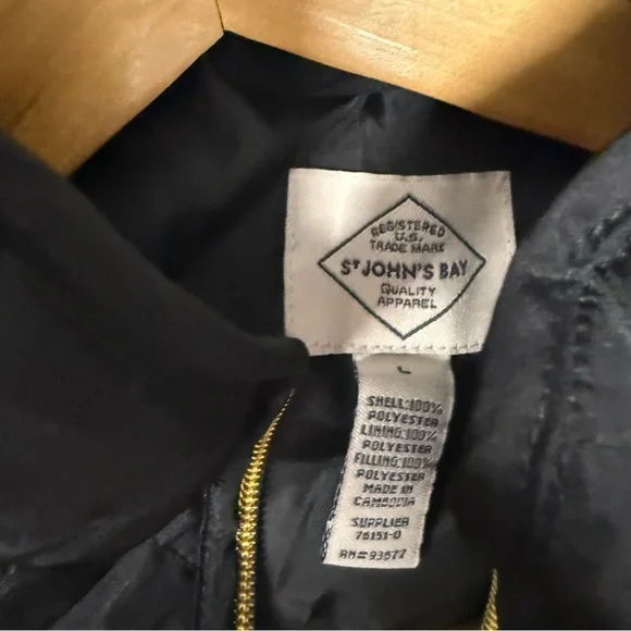 St. John's Bay Black and Cream Jacket - Picture 7 of 8